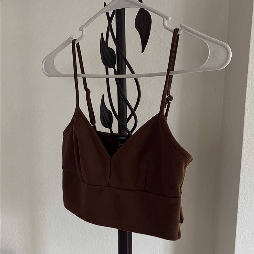 Brown Spaghetti Strap Top